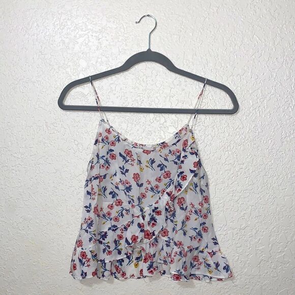 White floral print crop top - Picture 1 of 16